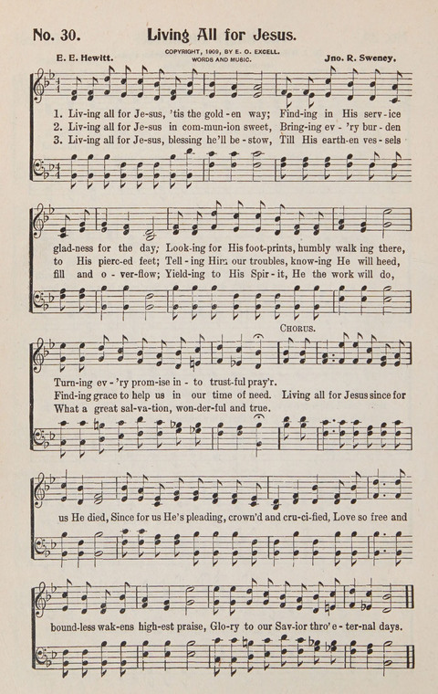 Service in Song: The cream of all the best songs, of all the best writers, together with Orders of Service for the Sunday School page 30