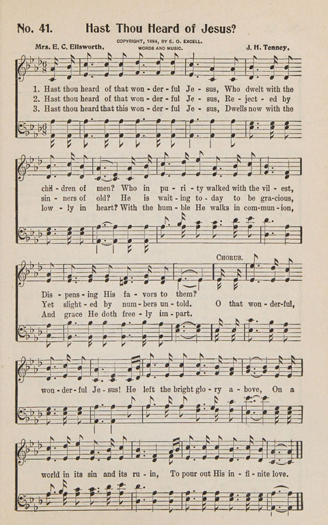 Service in Song: The cream of all the best songs, of all the best writers, together with Orders of Service for the Sunday School page 41