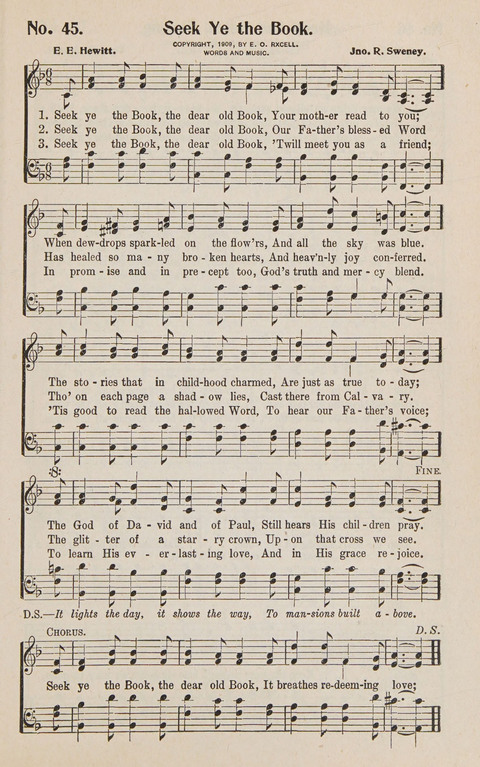 Service in Song: The cream of all the best songs, of all the best writers, together with Orders of Service for the Sunday School page 45
