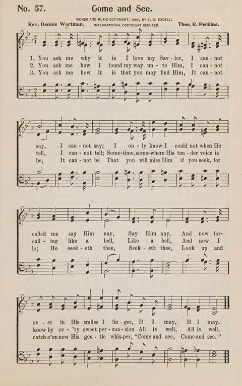 Service in Song: The cream of all the best songs, of all the best writers, together with Orders of Service for the Sunday School page 57