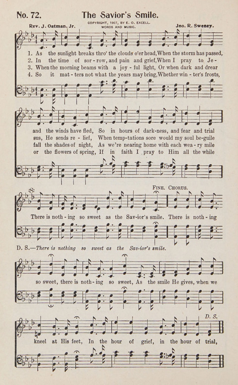 Service in Song: The cream of all the best songs, of all the best writers, together with Orders of Service for the Sunday School page 72