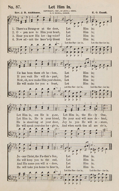 Service in Song: The cream of all the best songs, of all the best writers, together with Orders of Service for the Sunday School page 87