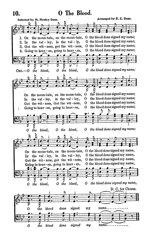 Songs and Spirituals of negro composition for revivals and congregational singing page 10