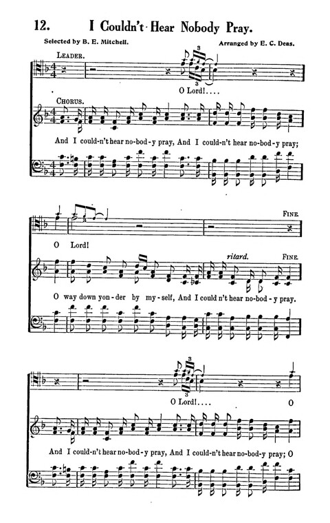 Songs and Spirituals of negro composition for revivals and congregational singing page 12