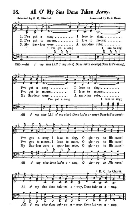 Songs and Spirituals of negro composition for revivals and congregational singing page 18