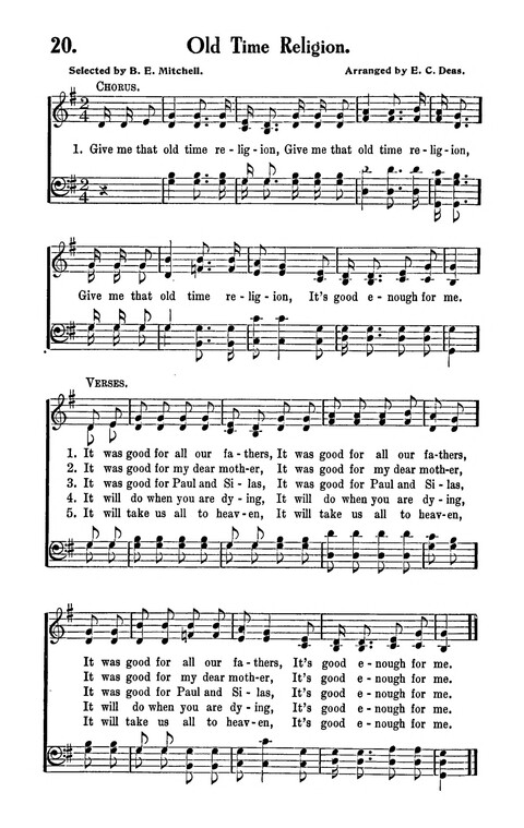 Songs and Spirituals of negro composition for revivals and congregational singing page 20