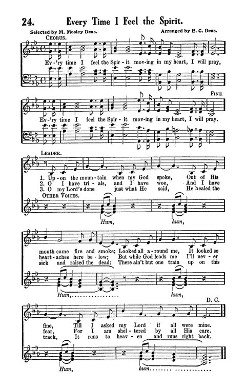 Songs and Spirituals: of negro composition for revivlas and congragational singing page 24