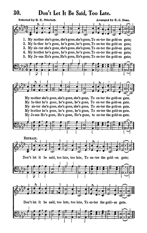 Songs and Spirituals of negro composition for revivals and congregational singing page 30