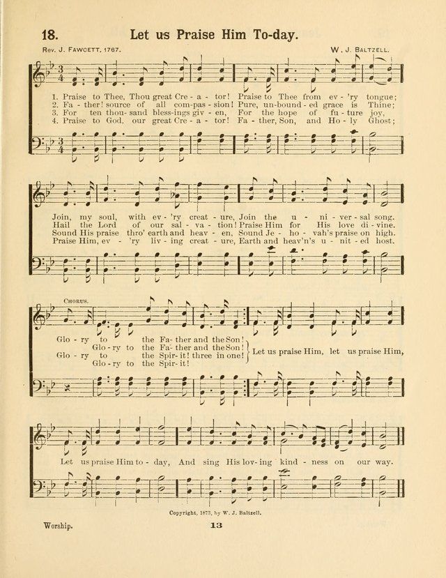 Select Songs No. 2: for the singing service in the prayer meeting; Sunday school; Christian Endeavor meetings page 13