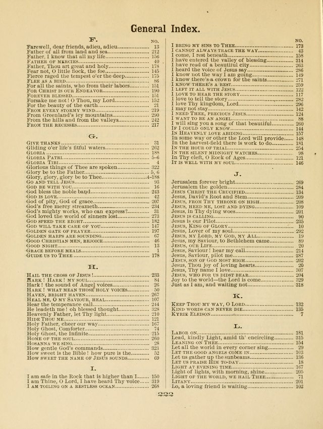 Select Songs No. 2: for the singing service in the prayer meeting; Sunday school; Christian Endeavor meetings page 222