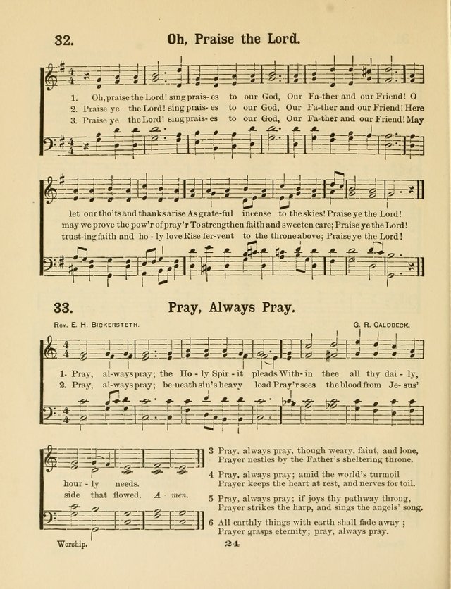Select Songs No. 2: for the singing service in the prayer meeting; Sunday school; Christian Endeavor meetings page 24