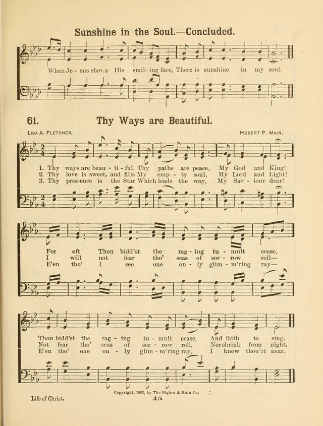 Select Songs No. 2: for the singing service in the prayer meeting; Sunday school; Christian Endeavor meetings page 45