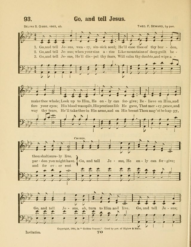 Select Songs No. 2: for the singing service in the prayer meeting; Sunday school; Christian Endeavor meetings page 70
