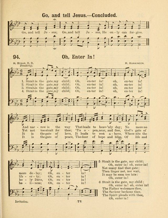 Select Songs No. 2: for the singing service in the prayer meeting; Sunday school; Christian Endeavor meetings page 71