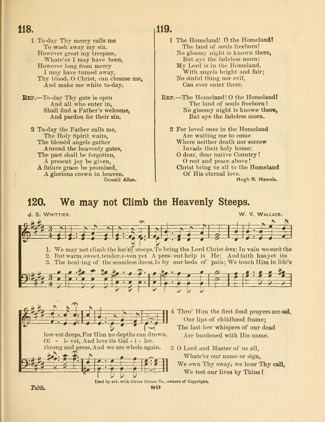 Select Songs No. 2: for the singing service in the prayer meeting; Sunday school; Christian Endeavor meetings page 89
