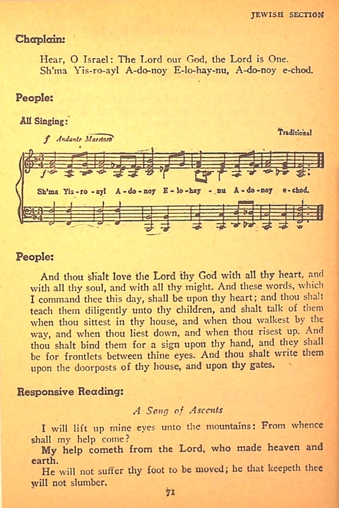 Song and Service Book for Ship and Field: Army and Navy page 71