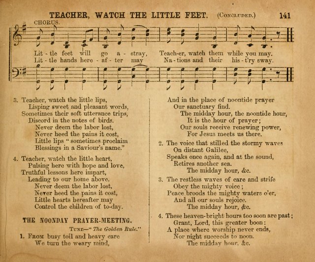 Sabbath School Bell No. 2: a superior collection of choice tunes, newly arranged and composed, and a large number of excellent hymns written expressly for this work, which are well adapted for...      page 141