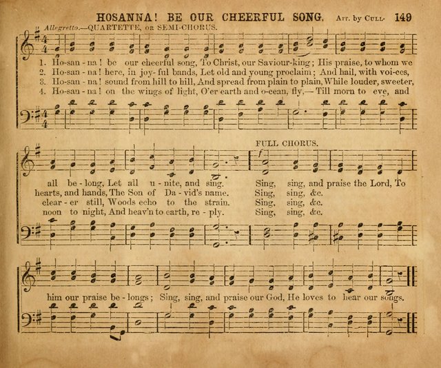Sabbath School Bell No. 2: a superior collection of choice tunes, newly arranged and composed, and a large number of excellent hymns written expressly for this work, which are well adapted for...      page 149