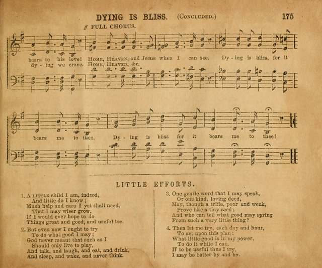 Sabbath School Bell No. 2: a superior collection of choice tunes, newly arranged and composed, and a large number of excellent hymns written expressly for this work, which are well adapted for...      page 175