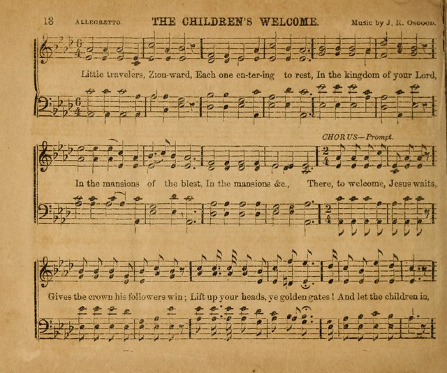 Sabbath School Bell No. 2: a superior collection of choice tunes, newly arranged and composed, and a large number of excellent hymns written expressly for this work, which are well adapted for...      page 18