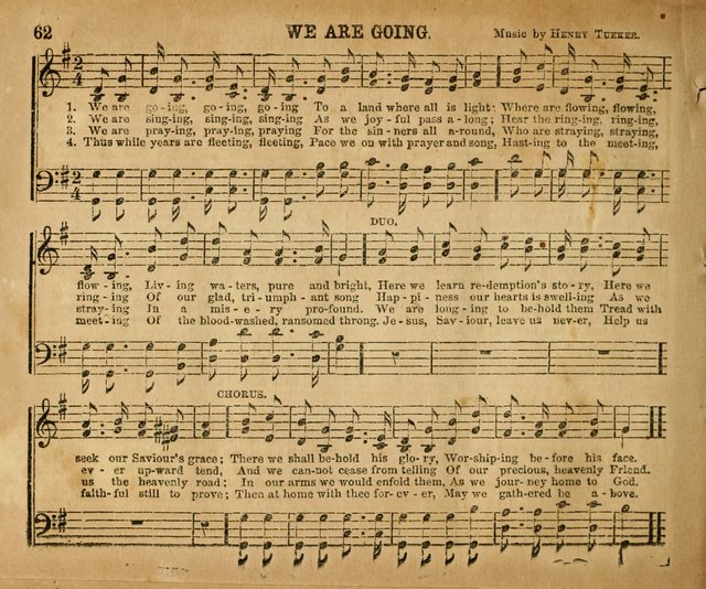 Sabbath School Bell No. 2: a superior collection of choice tunes, newly arranged and composed, and a large number of excellent hymns written expressly for this work, which are well adapted for...      page 62