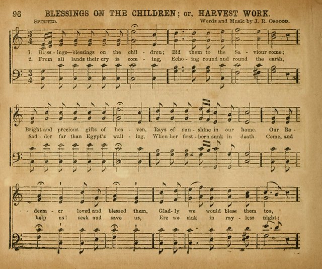 Sabbath School Bell No. 2: a superior collection of choice tunes, newly arranged and composed, and a large number of excellent hymns written expressly for this work, which are well adapted for...      page 96