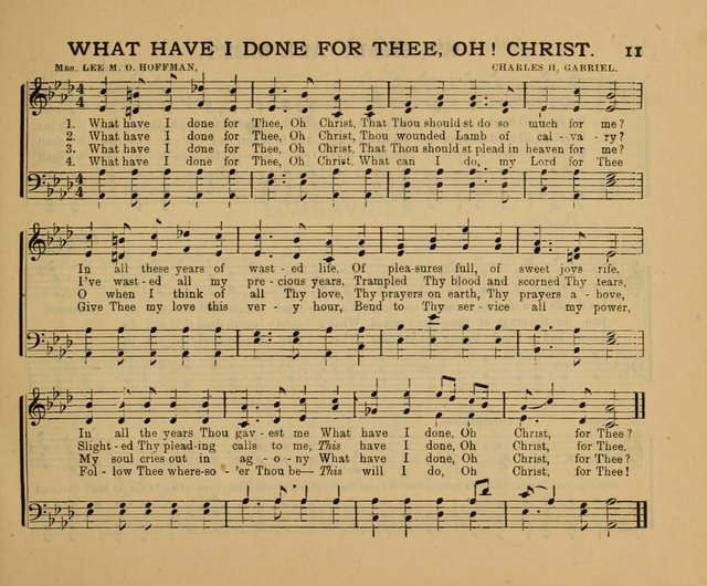 Songs of the Sun Bright Clime: a collection of choice music and poetry, for Sabbath schools and gospel meetings page 11
