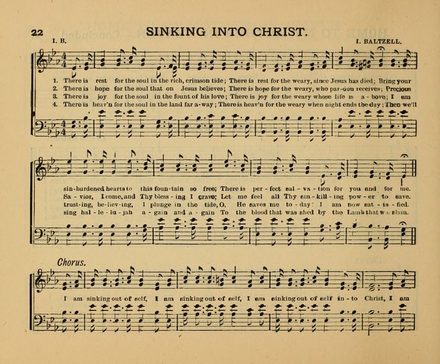 Songs of the Sun Bright Clime: a collection of choice music and poetry, for Sabbath schools and gospel meetings page 22