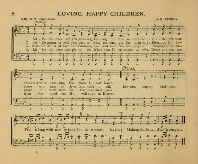 Songs of the Sun Bright Clime: a collection of choice music and poetry, for Sabbath schools and gospel meetings page 8