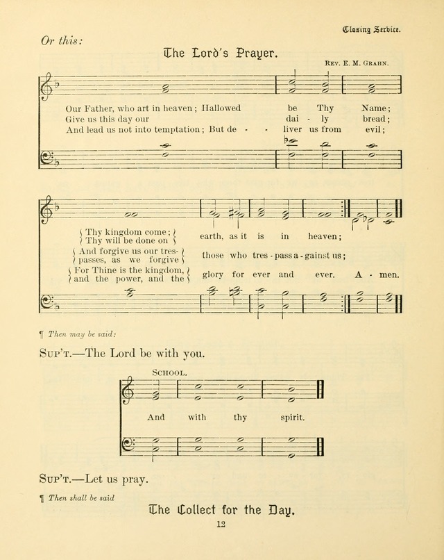 Sunday-School Book: with music: for the use of the Evangelical Lutheran congregations (Rev. and Enl.) page 12