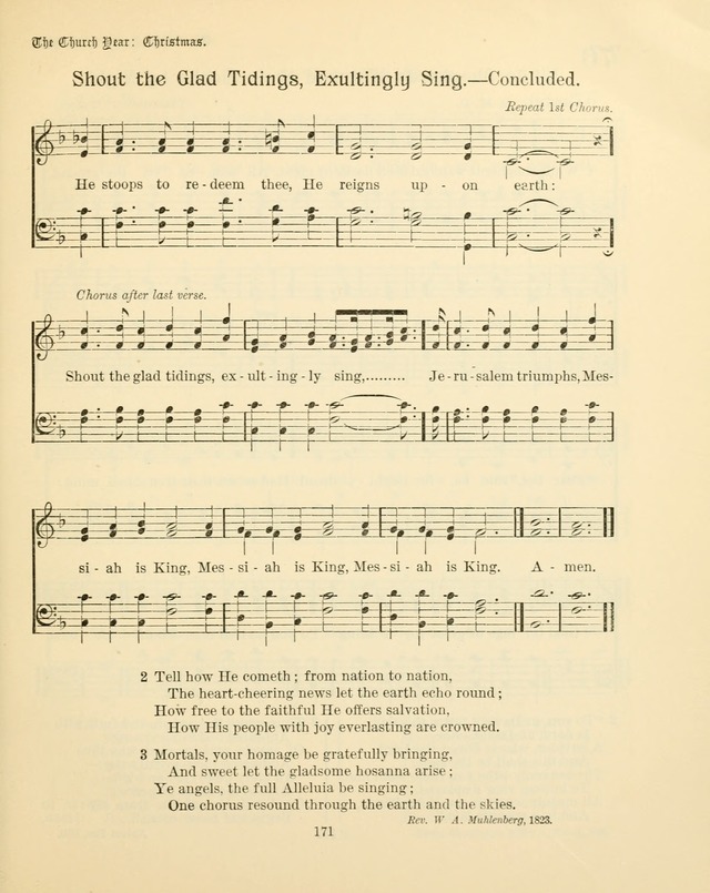 Sunday-School Book: with music: for the use of the Evangelical Lutheran congregations (Rev. and Enl.) page 173