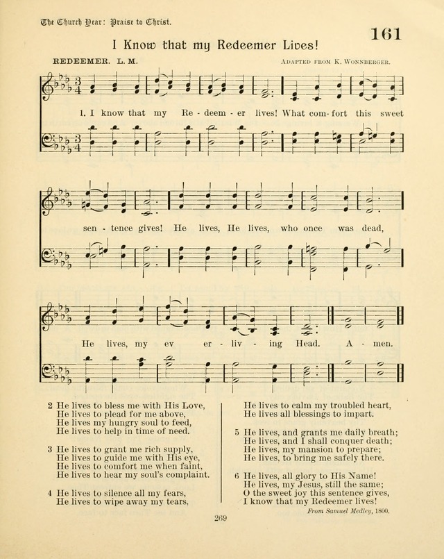 Sunday-School Book: with music: for the use of the Evangelical Lutheran congregations (Rev. and Enl.) page 271