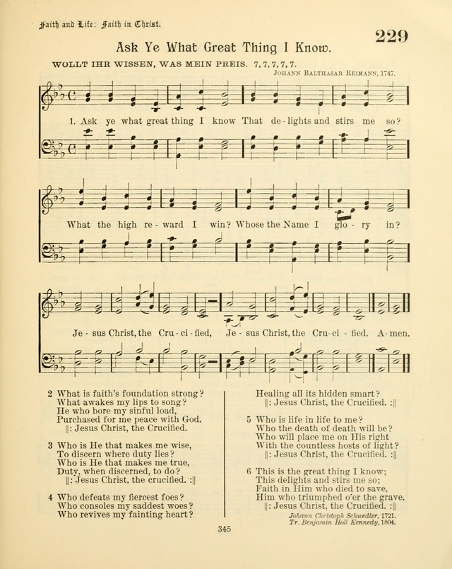 Sunday-School Book: with music: for the use of the Evangelical Lutheran congregations (Rev. and Enl.) page 347