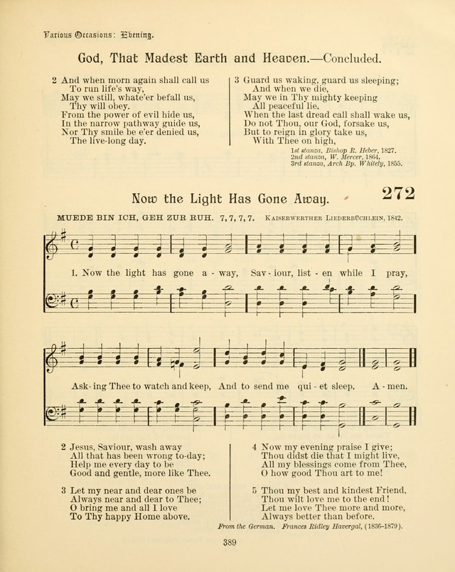 Sunday-School Book: with music: for the use of the Evangelical Lutheran congregations (Rev. and Enl.) page 391