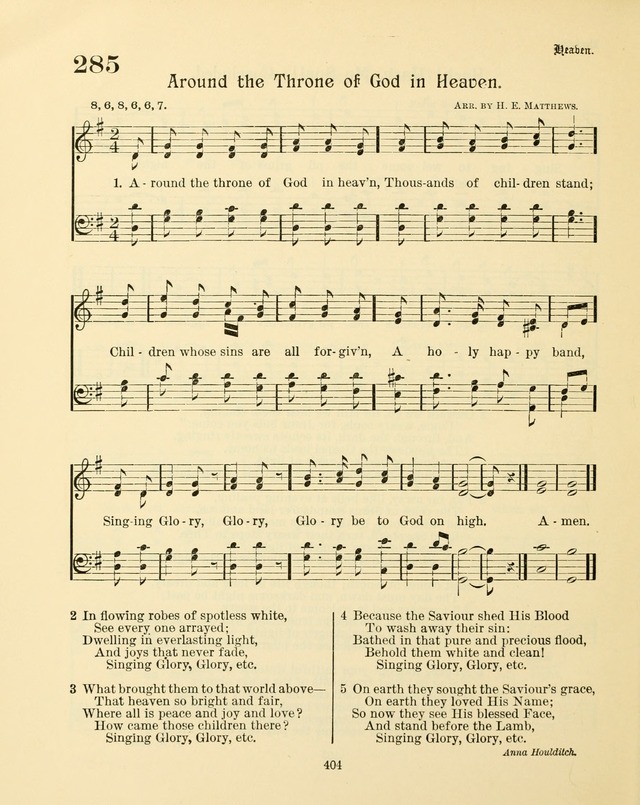 Sunday-School Book: with music: for the use of the Evangelical Lutheran congregations (Rev. and Enl.) page 406