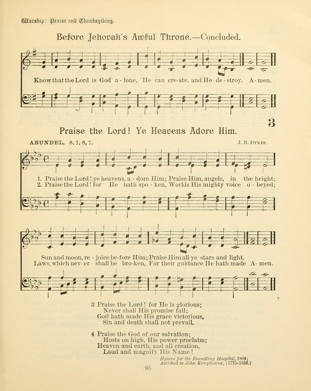 Sunday-School Book: with music: for the use of the Evangelical Lutheran congregations (Rev. and Enl.) page 97