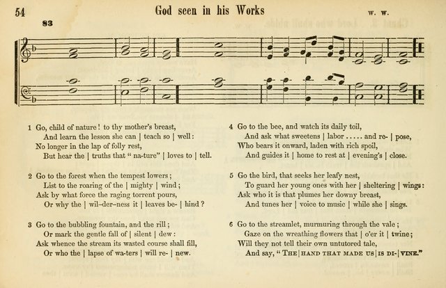 The Sabbath School: a complete collection of hymns and tunes for Sabbath schools, families, and social gatherings page 54