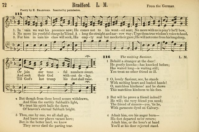 The Sabbath School: a complete collection of hymns and tunes for Sabbath schools, families, and social gatherings page 72