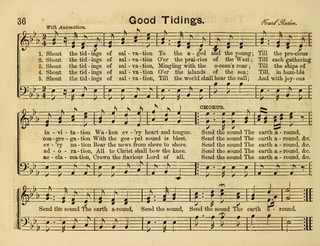 The Sweet Singer: a collection of hymns and tunes for Sunday-schools. Together with a variety suitable for day-schools, revival occasions, and the family circle page 36