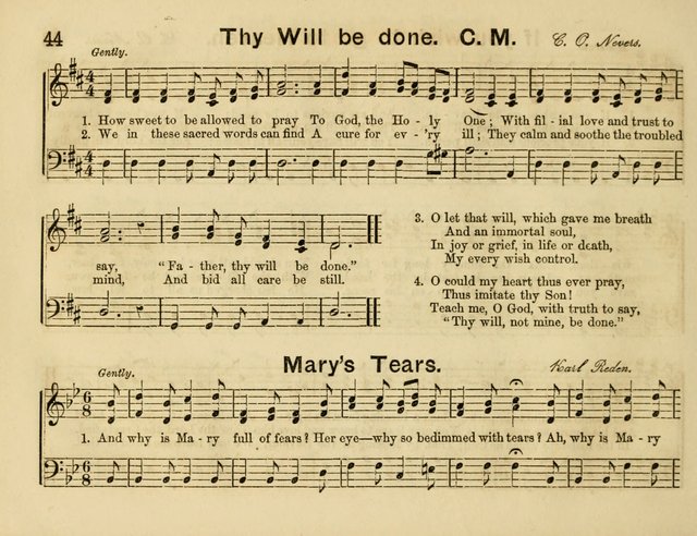 The Sweet Singer: a collection of hymns and tunes for Sunday-schools. Together with a variety suitable for day-schools, revival occasions, and the family circle page 44