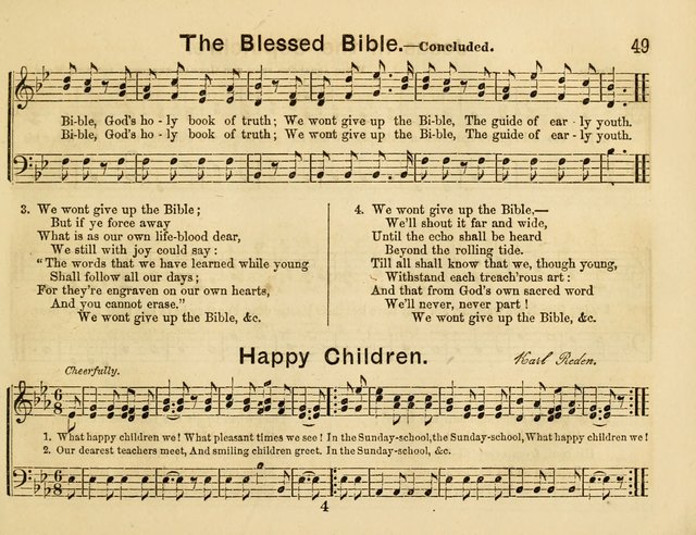 The Sweet Singer: a collection of hymns and tunes for Sunday-schools. Together with a variety suitable for day-schools, revival occasions, and the family circle page 49