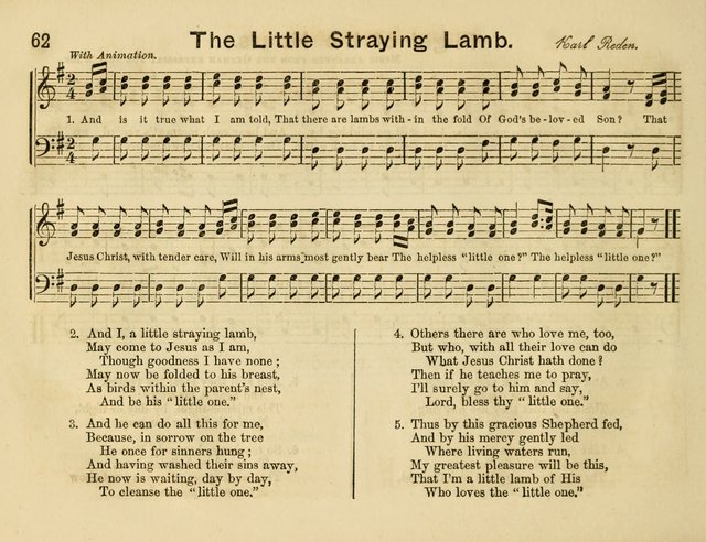 The Sweet Singer: a collection of hymns and tunes for Sunday-schools. Together with a variety suitable for day-schools, revival occasions, and the family circle page 62