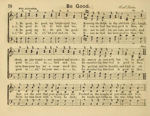 The Sweet Singer: a collection of hymns and tunes for Sunday-schools. Together with a variety suitable for day-schools, revival occasions, and the family circle page 76