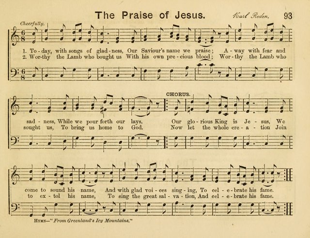 The Sweet Singer: a collection of hymns and tunes for Sunday-schools. Together with a variety suitable for day-schools, revival occasions, and the family circle page 93