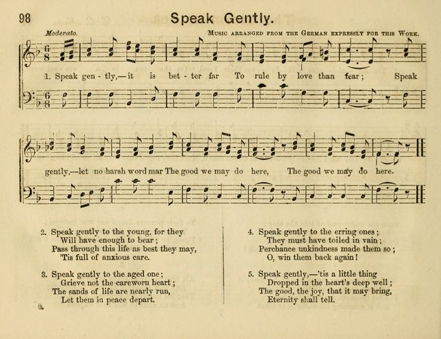 The Sweet Singer: a collection of hymns and tunes for Sunday-schools. Together with a variety suitable for day-schools, revival occasions, and the family circle page 98