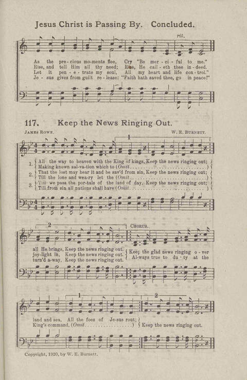 Salvation Songs: A collection of Songs and Hymns adapted to the needs of Revivals, Sabbath Schools, and Gospel Meetings Generally page 109