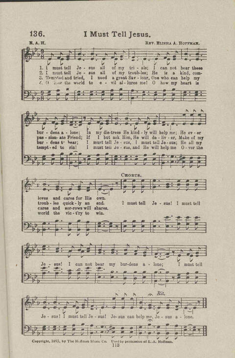 Salvation Songs: A collection of Songs and Hymns adapted to the needs of Revivals, Sabbath Schools, and Gospel Meetings Generally page 125