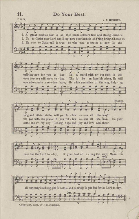 Salvation Songs: A collection of Songs and Hymns adapted to the needs of Revivals, Sabbath Schools, and Gospel Meetings Generally page 13