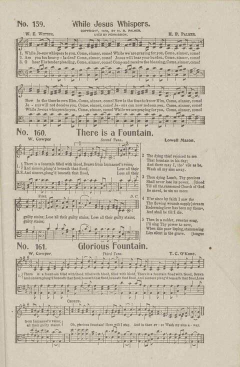 Salvation Songs: A collection of Songs and Hymns adapted to the needs of Revivals, Sabbath Schools, and Gospel Meetings Generally page 143