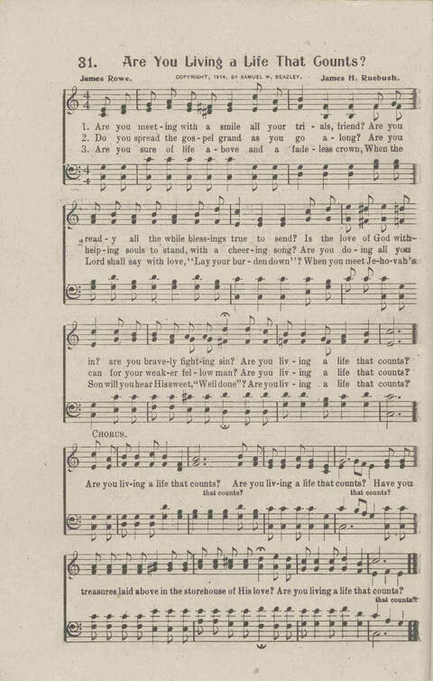 Salvation Songs: A collection of Songs and Hymns adapted to the needs of Revivals, Sabbath Schools, and Gospel Meetings Generally page 34